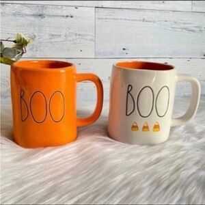 Rae Dunn BOO Halloween Home Decor Kitchen Mug Set Of 2